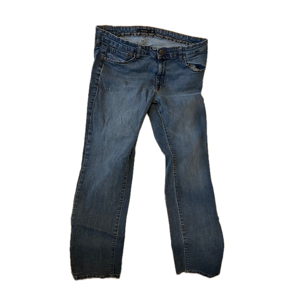 Tahari Stonewash Blue Straight Fit Jeans Mens 38x28